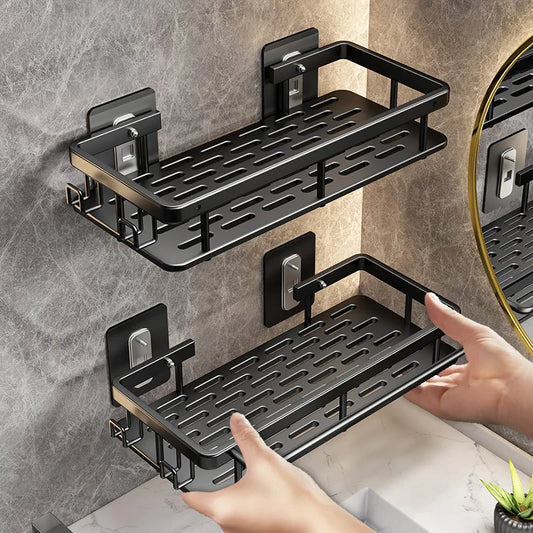 Wall-mounted shower shelf